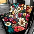 thumbnail image 5 of KUIFORTI Hippie Flower Car Seat Covers Full Set, Automotive Seat Covers Accessories, Breathable Front Car Seat Cover Pack of 4 Car Seat Protector Cushion Pad Mat Easy to Install, 5 of 7
