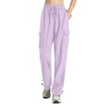 thumbnail image 1 of Timegard Womens Plus Size Cargo Pants Elastic High Waisted Drawstring Active Hiking Trousers with Pockets, 1 of 3