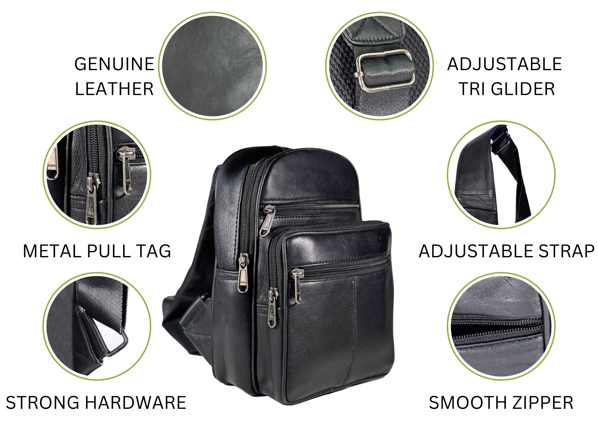 Crossbody Bag Sling Bag Shoulder Pack Lightweight Travel Hiking Men Women-by Bullz