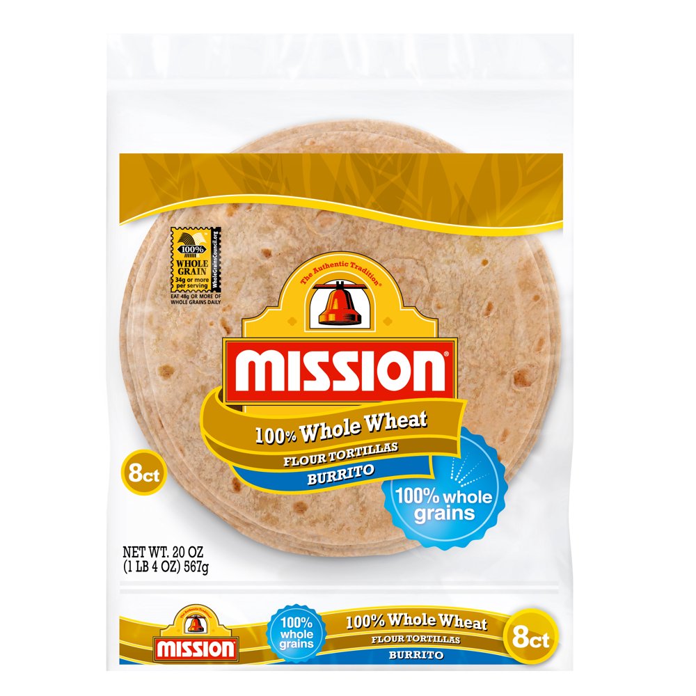 Mission Burrito Whole Wheat Tortillas, 8 Count