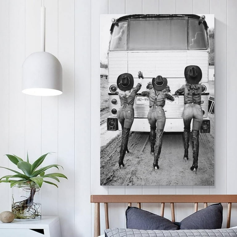 Western Aesthetics, Western Photography, Sexy Cowgirl Retro Poster