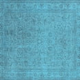 thumbnail image 1 of Ahgly Company Indoor Square Oriental Light Blue Industrial Area Rugs, 7' Square, 1 of 4