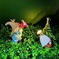 thumbnail image 5 of Cheers US Garden Gnome Statue with Solar LED Lights , Resin Gnome Figurine Carrying Glowing Bird , Outdoor Decorations for Patio,Lawn ,Yard Art Decoration , Housewarming Garden Gift, 5 of 7