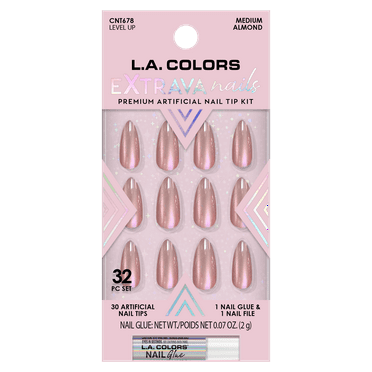L.A. COLORS Extrava Nail Tip, Level Up, 32 Piece
