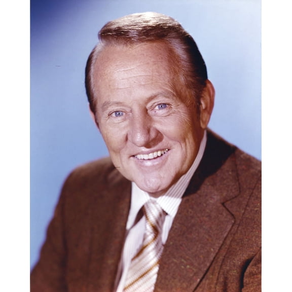 Portrait of Art Linkletter smiling in Brown Suit with Necktie Photo Print (24 x 30)