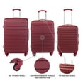 Jetstream 3 piece Set Hardside Spinner Luggage, 20" Carry On, 24" and