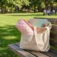 thumbnail image 6 of ZhangC Checkered Cherry Pencil Pouch, 7.5x3.2 Inch Cute Cotton Quilted Storage Bag, Soft Pen Case Makeup Brush Organizer for Office, Home and Travel, Pink, 6 of 6