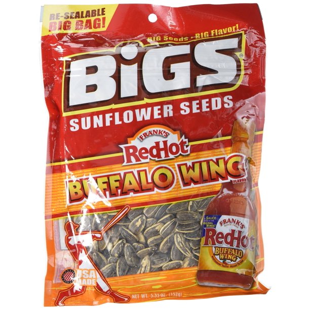 BIGS Bold and Tangy Buffalo Wing Sunflower Seeds 5.35 Ounces