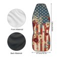 thumbnail image 6 of Uourmeti USA Flag Floral Vintage Print Car Seat Cover 1 Piece Car Interior Cushion Anti-Abrasion Breathable Suitable for Van Auto, 6 of 6