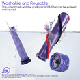 thumbnail image 2 of Brosse à Rouleau + Filtre Pré-Hépa Compatible pour les Pièces de Rechange pour Aspirateur, Remplacement, 2 of 7