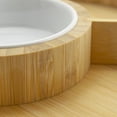 thumbnail image 3 of Eternal Living Divided Serving Tray Appetizer Party Platter Chip, Ceramic Dip bowl and Taco Toppings, Bamboo 11.5”, 3 of 5