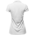 thumbnail image 3 of A2Y Women's Basic Casual Essentials 4-Button Junior-Fit PK Cotton Pique Polo Shirt White L, 3 of 5