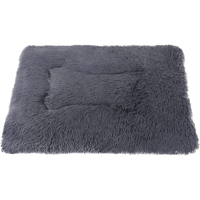 Alfombrilla lavable a máquina para perros, funda reversible para cama de perro, cama para mascotas utilizable (100 cm/75 cm, gris oscuro)