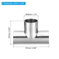 thumbnail image 2 of T Joint Duct Splitter, 1.5 Inch 3 Way Duct Welding Connector T Shape Metal Exhaust Pipe Splitter Fitting Round, 2 of 6