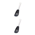 thumbnail image 1 of Inteprter Cuchara de cocina de mano Colador de mango largo multifuncional Cuchara Rallador Antiadherente Resistente al calor Cocina Chef Gadgets Negro Negro 2piezas Inteprter CBP163572, 1 of 6