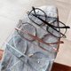 thumbnail image 2 of Gafas de montura grande antiazules, gafas para miopía con puente de doble nariz distintivo de estilo coreano, montura de gafas Retro lisas, 2 of 2
