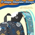 thumbnail image 5 of Police and Radio Black Pattern 17" Waterproof Oxford School Backpacks for Teens, S-Shape Padded Straps, for School, Travel, Hiking, Camping, 5 of 5