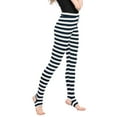 thumbnail image 4 of DARING DIVA High Waist Elastic Waistband Stirrup Pant XS Dark Blue-Stripe, 4 of 7