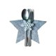 thumbnail image 2 of 4-pack Grey Star Christmas Utensil Bag Decoration Table Grey Star Utensil Bag Kitchen Decor, 2 of 5