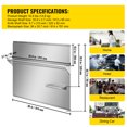 thumbnail image 2 of KFFKFF 36x30.7'' Stainless Steel Kitchen Backsplash, Wall Shield for Range Hood with Integrated Shelf and Rack, Silver, 2 of 9