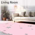 thumbnail image 2 of ODIKA 8'x10' Machine Washable Non-Slip Area Rug, Celestial Starfall Tree Skirt featuring Glittering Galaxy Design High Traffic Rug with Pad, Pink, 652231, 2 of 8