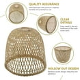 thumbnail image 1 of BRIGHTFUFU 1Pack Boho Style Lamp Shade Light Brown Bamboo Lightweight Rattan Design, 1 of 5