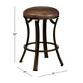 thumbnail image 3 of Hillsdale Furniture Kelford Metal Backless Counter Height Swivel Stool, Antique Bronze, 3 of 7