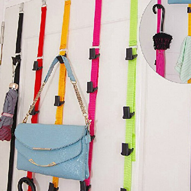 SPRING PARK Adjustable Over Door Straps Bag Hanger Coat Hook Hat