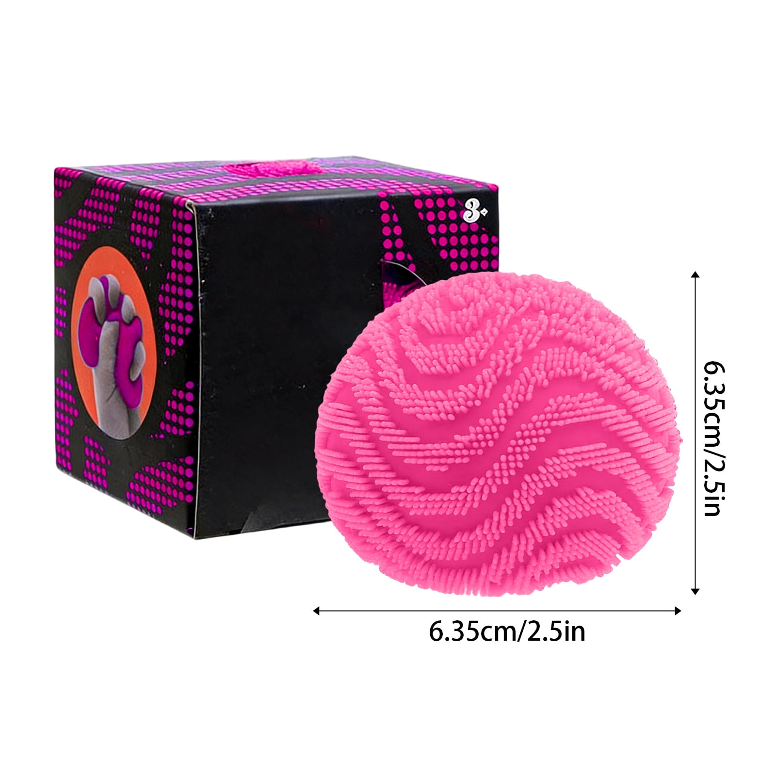 Stress Balls for Adults, Squishies Ball Sensory Textured Memory Gel Fidget Balls for Hand Exercises, Party Favors Anxiety Relief Squeezable Ball