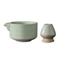 thumbnail image 2 of HLONK 2 Pieces Matcha Bowl Matcha Ceremony Set  Matcha Ceremony Accessory  Japanese Ceramic Matcha Bowl for Japanese Matcha Preparation Beginner Plain white, 2 of 8