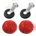 thumbnail image 3 of Ortofally License Plate Screws Fastener with Bling Rhinestone Caps Anti for Locking Car ( Red ), 3 of 10