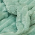 thumbnail image 3 of Ntbay Flannel Fuzzy Soft Warm Cozy Toddler Blanket, Fluffy Warm and Lightweight Reversible Stripes Design Toddler Plush Blanket for Stroller, Crib, Travel, 30" x 40", Mint, 3 of 6
