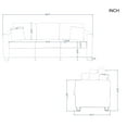 thumbnail image 2 of BSHTI 86.6" Teddy Fabric Sofa with 2 Pillows – Extra-Wide Deep Couch, Solid Wood & Iron Frame, Removable Washable Covers, for Living Room, Bedroom, Office, Black, 2 of 8