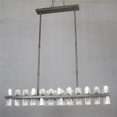 thumbnail image 1 of Yosemite Home Decor 1200384848 Gemini 48-Light Chandelier with Ribbed Glass Micro-Shades, Matte Grey Finish, 1 of 1
