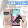 thumbnail image 6 of Blackview A80 Pro Wallet Case for Women, 3D Butterfly Embossing Slim Flip PU Leather with Magnetic Closure Credit Card Slots Holder Phone Case Cover for Blackview A80 Pro Rhinestone Rose Gold, 6 of 14