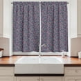 thumbnail image 2 of Ambesonne Abstract Kitchen Curtains, Ornamental Wavy Lines, 55"x39", Fuchsia Slate Blue Cream, 2 of 3