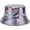 Scales Purple, variant on Metallic Bucket Hat PU Leather Trendy Fisherman Hats Unisex Reversible Packable Sun Cap