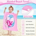 thumbnail image 3 of Kids Hooded Beach Towel for Boys Girls,Bath Pool Beach Poncho Towels Super Soft & Absorbent Cotton Towel Childrens Mermaid Beach Towels for Toddler 0-7 Years Old, 3 of 4