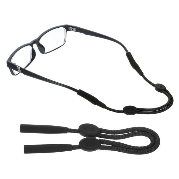 Uxcell Adjustable Glasses Straps No Tail Eyewear Retainer, Black