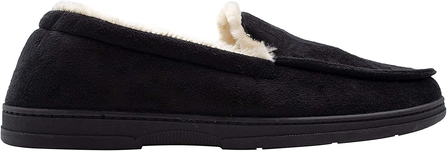 Gold Toe Microsuede Faux Fur Lining House Shoes, Black (Men's) - image 1 of 4