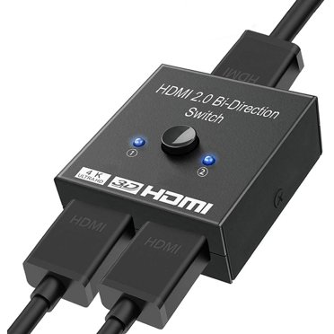 onn. 4-Device Black HDMI Switch with Remote Control, 100009478, 1.55lb ...