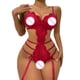 thumbnail image 3 of Gibobby Conjuntos de bragas de encaje Body de Camisola Sexy con Cordones y Espalda Abierta con Panel de Malla para Mujer Lencería Sexy de San Valentín Body Encaje(Vino, CH), 3 of 5