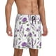 thumbnail image 2 of Fotbe Lavender Flowers Pantalones Cortos de Pijama para Hombre, Ropa de Dormir, Pantalones de Pijama Cortos para Hombre-Large, 2 of 6