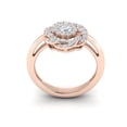 thumbnail image 3 of 0.7ctw Round Cut Diamond Prong Women's Cluster Fancy Engagement Ring Bridal Solid 18K Gold F VS1, 3 of 3