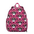 thumbnail image 1 of Cute Puppy Pattern Student Backpack – Adorable Dog Paw Print with Bone and Tail Cartoon Design, Artistic Watercolor Style for School, 1 of 6