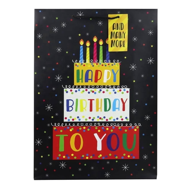 Bolsa de Regalo Way To Celebrate! Diseño Detalles Brillantes Multicolor 33.02 x 45.72 x 12.07 cm