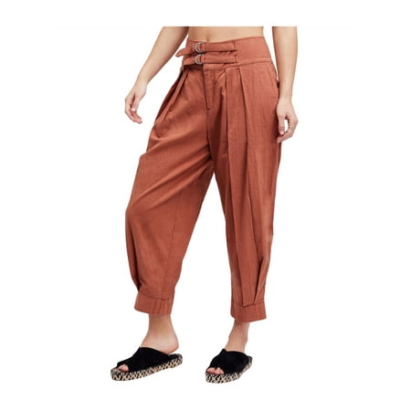 Free People Womens Double-Buckle Casual Trouser Pants brown 2x26 ...