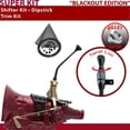 thumbnail image 1 of American Shifter  PG Shifter Kit Black 10 in. Trim Kit Dipstick Push Button Gray Boot Billet Knob for F003D, 1 of 1