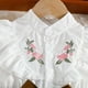 thumbnail image 5 of Vestido de Fiesta de Niñas Bordado de Manga Volante Vestido de Malla Parchada, Traje de Vacaciones Casual con Cinturón para Niños, 5 of 9