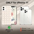 thumbnail image 2 of Compatible with iPhone 11 Case Cute 3D Weave Grid Design for Women Girls Soft TPU Silicone Phone Case Raised Bumper Corners Full Protective Case Cover for iPhone 11 6.1 inch (White), 2 of 7